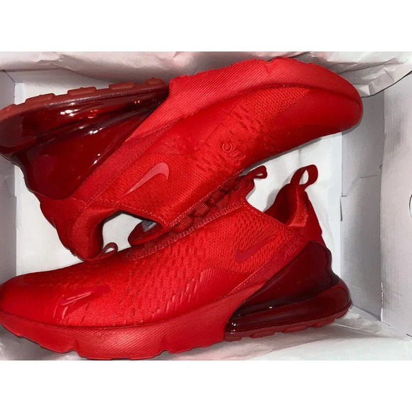 Nike Air Max 270 University Triple Red Men's Size 10 BRAND NEW - Picture 1 of 12